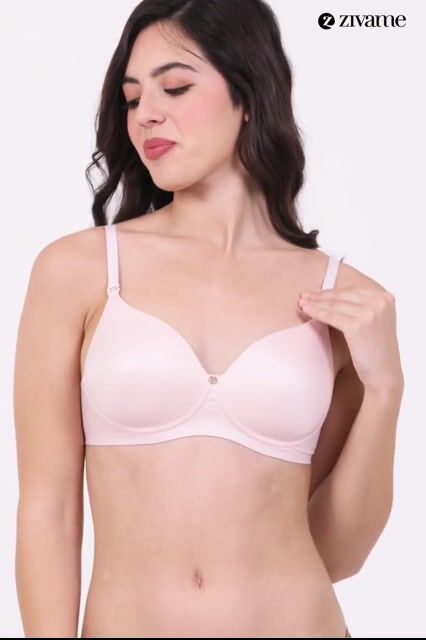 Zivame Marshmallow Padded Non Wired 3/4Th Coverage T-Shirt - Anthracite — video thumbnail