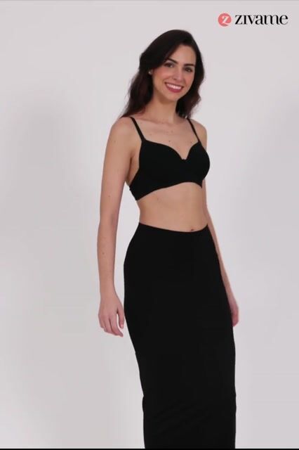 Zivame All Day Flared Mermaid Saree Shapewear - Black — video thumbnail