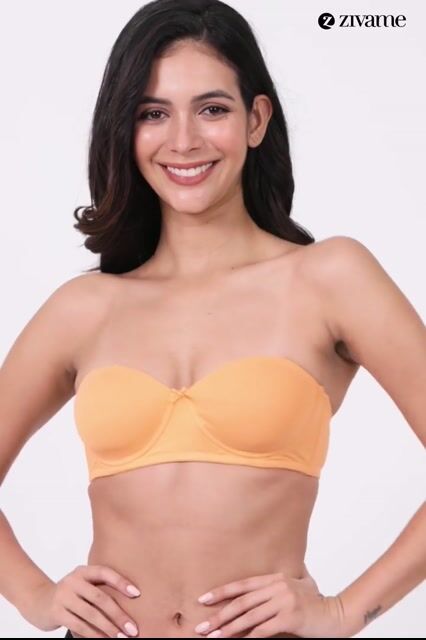 Zivame Beautiful Basics Padded Wired Medium Coverage Strapless Bra - Roebuck — video thumbnail