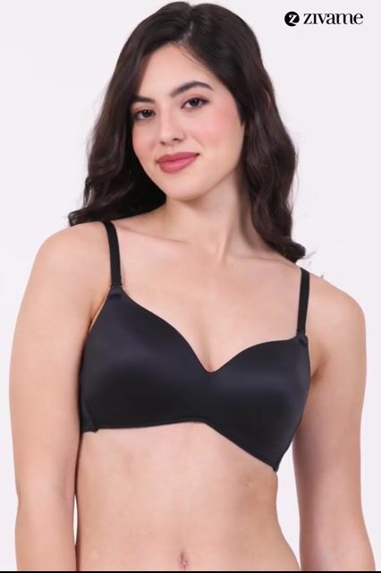 Zivame At Work Padded Non Wired 3/4Th Coverage T-Shirt Bra - Beaver Fur — video thumbnail