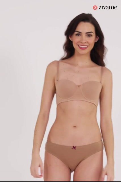 Zivame Beautiful Basics Padded Wired Medium Coverage Strapless Bra - Nutmeg — video thumbnail