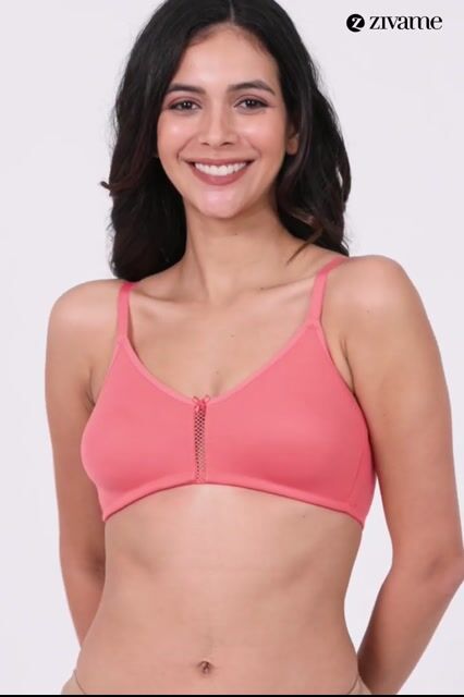 Zivame Double Layered Non Wired 3/4th Coverage Bra - Navy Peony — video thumbnail