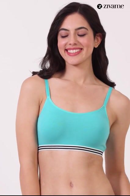 Zivame Beautiful Basics Double Layered Non Wired Full Coverage Slip-On Home Bra - Minion Yellow — video thumbnail