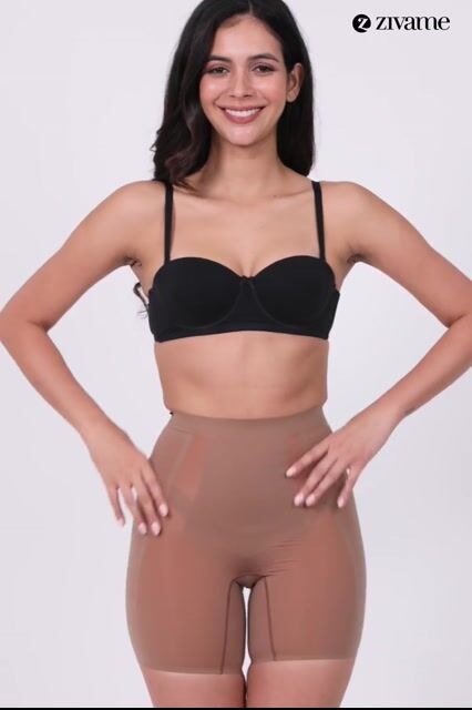 Zivame All Day Highwaist Thigh Shaper- Black — video thumbnail