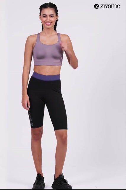 Zelocity High Impact Moisture Wicking Sports Bra - Purple Dove — video thumbnail