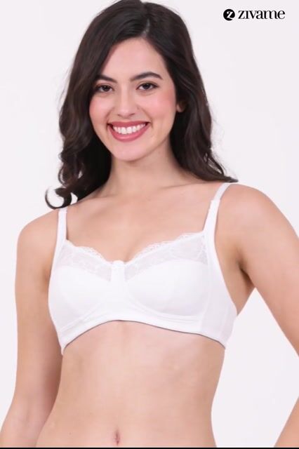 Zivame Double Layered Non Wired 3/4Th Coverage T-Shirt Bra - Snow White — video thumbnail