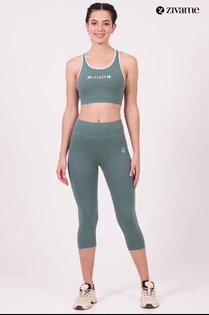 Zelocity Slip On Sports Bra With Removable Padding - Sagebrush Green — video thumbnail