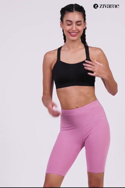 Zelocity High Impact Quick Dry Sports Bra - Jet Black — video thumbnail