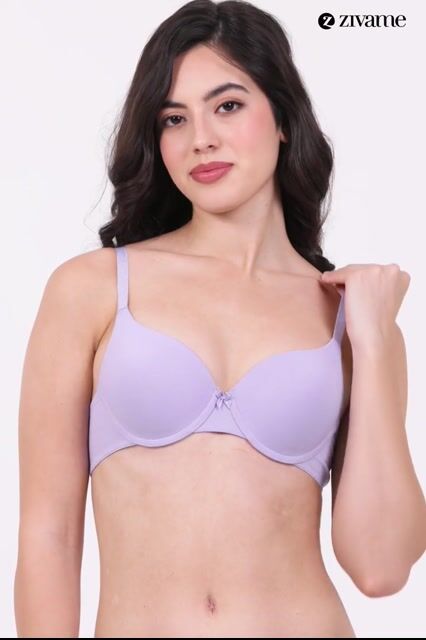 Zivame Glitter Straps Push-Up Wired Medium Coverage T-Shirt Bra - Botanical Garden — video thumbnail