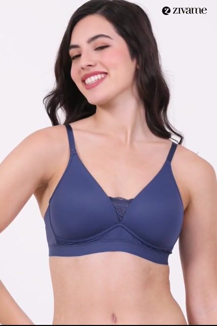 Zivame Beautiful Basics Padded Non Wired 3/4Th Coverage T-Shirt Bra - Sargasso Sea — video thumbnail