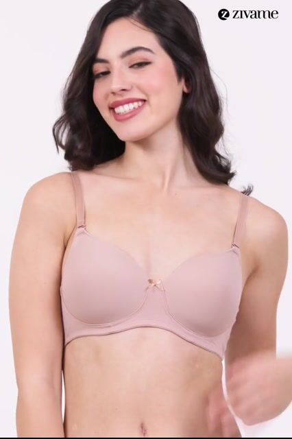 Zivame Padded Non Wired 3/4Th Coverage T-Shirt Bra - Raspberry Radiance — video thumbnail