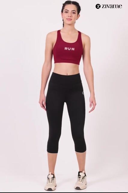 Zelocity Quick Dry 3/4Th Training Leggings- Jet Black — video thumbnail