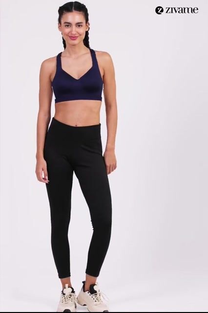 Zelocity High Impact Quick Dry Sports Bra - Blue — video thumbnail