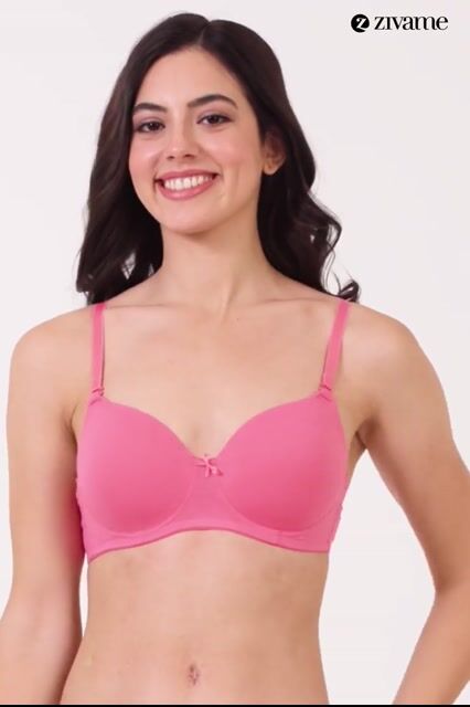 Zivame Beautiful Basics Padded Non Wired 3/4th Coverage T-Shirt Bra - Black — video thumbnail